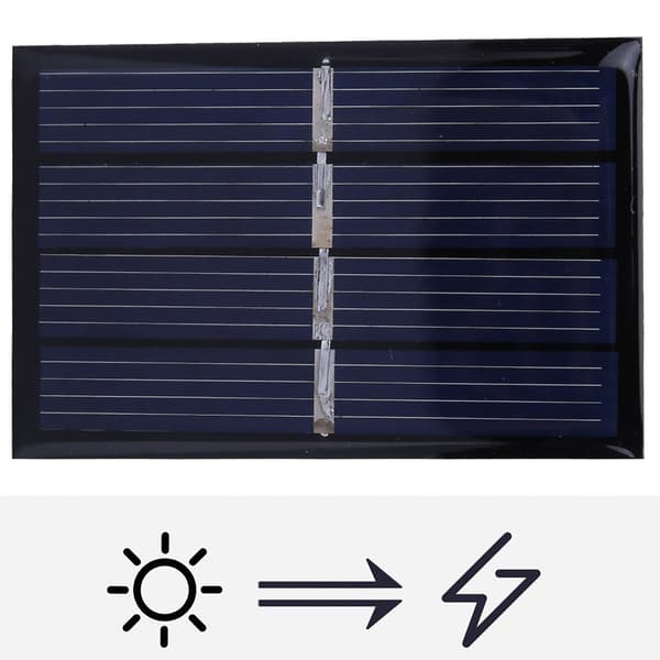 2V 0.28W Mini Solpanel Laddare Polykristallint Kisel Utomhus Strömförsörjning