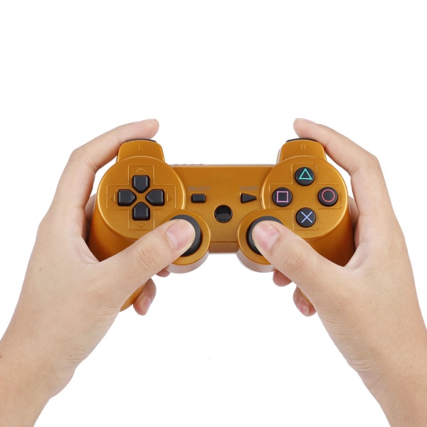 Trådløs Bluetooth Gamepad Game Controller Fuldt udstyret spilhåndtag til PS3 (gul)