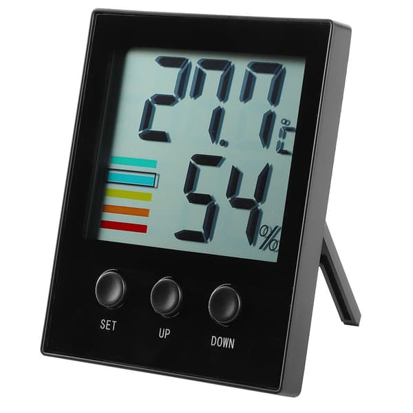 Digital Inomhus Termometer Hygrometer Temperatur Luftfuktighetsmätare Hög Låg Alarm