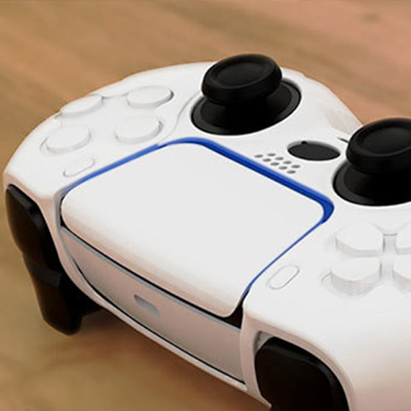 PS5 Spelkontroll Silikonskydd Halkfritt Skyddsfodral Vit