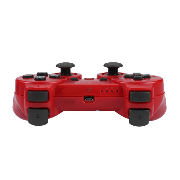 Trådlös Bluetooth Gamepad Spelkontroll Fullständigt spelhandtag för PS3 (röd)