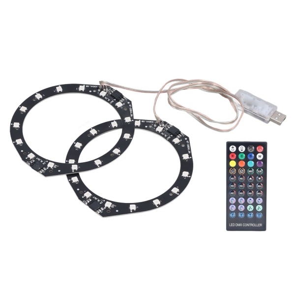 RGB LED-lysring Bluetooth Sync Music 400 Effects 8 farver LED-båndlys med appkontrol til PS5-konsol-W