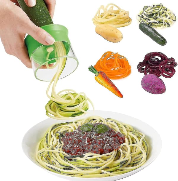 Spiral Grønnsakskutter Grønnsaksspaghetti Spiralizer Manuell Grønnsakskutter Skiver For Zucchini