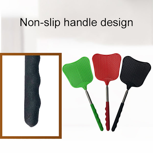 3-pack Teleskopiska Flugdödare i Rostfritt Stål - Flugdödare, Myggdödare, Insektsdödare