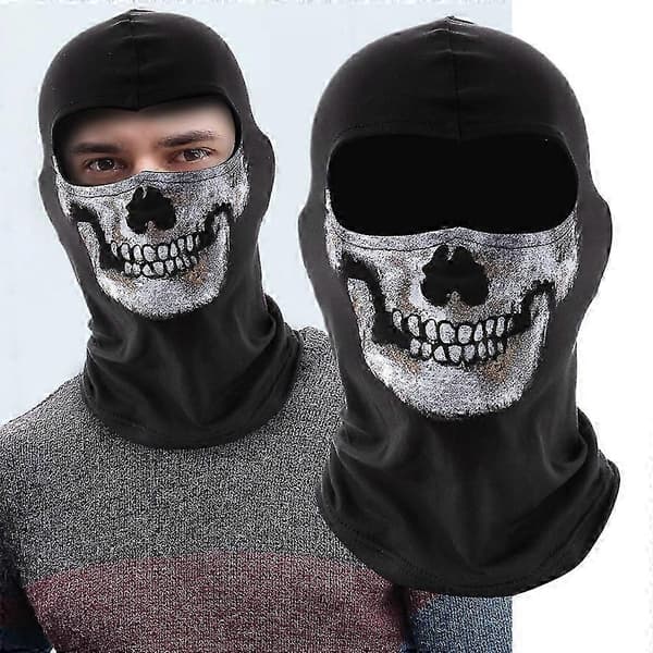 COD:MW2 Ghost Skull Balaclava Ghost Simon Riley Face War Game Cosplay Mask Protection Skull Pattern Balaclava Mask Ghost