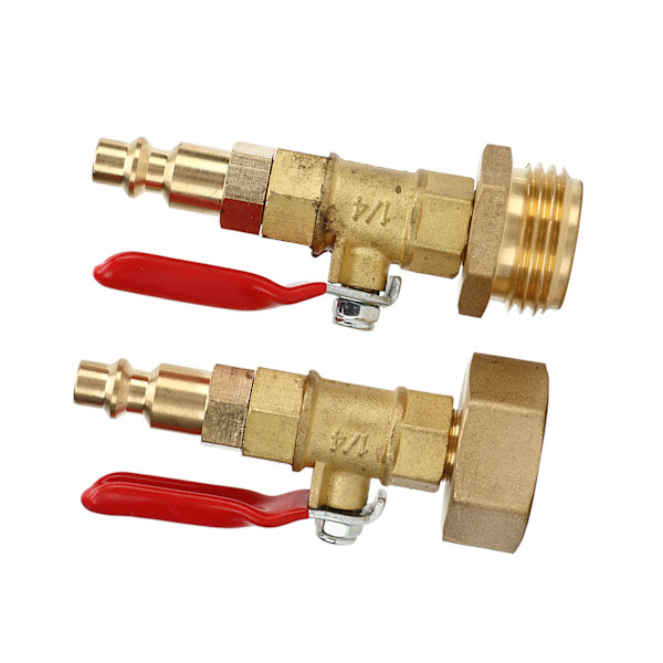 2 stk. Messing Vinteraftapningsadapter 3/4 Indvendig og Udvendig Gevind Messing Hurtigadapter