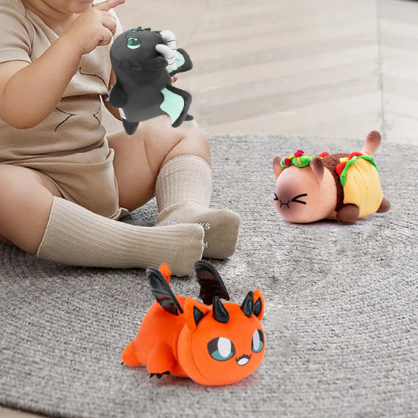 meemeows myk plush kattedukke leketøy 25cm enhjørning katt 200g