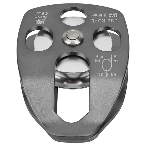 Utendørsklatring Stor sideplate Enkeltskive aluminiumstau-remskive med svingplate