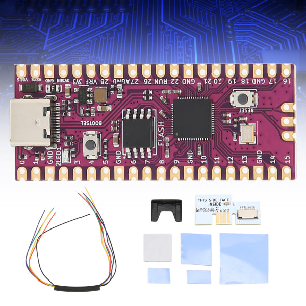 for RasPi Board Dual Core 264KB ARM Cortex M0+prosessor fleksibelt mikrokontrollerkort med SD2SP2 SDLoad SDL-adapter Hvit