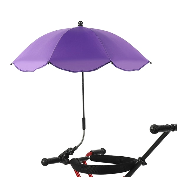 Lilla (sølvlim) 35,5 cm 8-ben klapvogn paraply baby klapvogn paraply børneparaply anti-UV parasol parasol gå artefakt paraply c