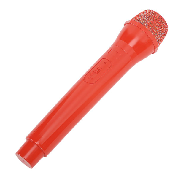 Foregive leg Mikrofon Legetøj Bærbar Glat Bund Realistisk ABS plastikmikrofoner Rekvisitter til præstationsinterview Rød