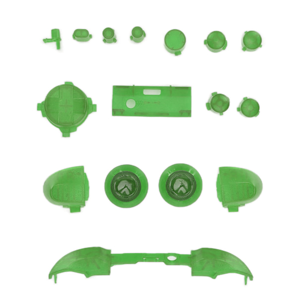 Full Buttons Mod Kits Trigger Full Trigger Modul Set för XBOX Series X för XBOX Series S Controller Transparent Grön