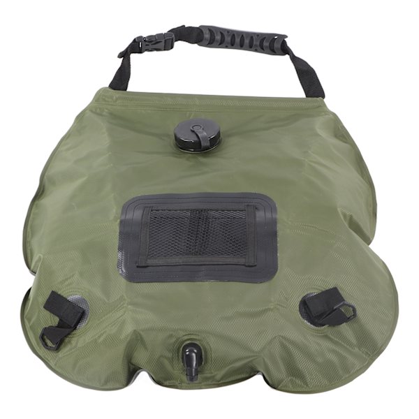 Solarduschväska 5 Gallons Solvärme Campingduschväska med Duschhuvud för Camping Strand Simning Utomhusresor Vandring