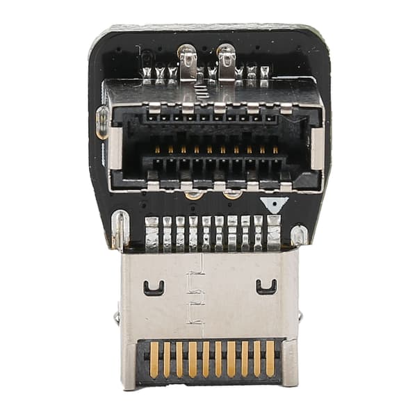 Internt Stik Bundkort USB3.1 10G Type E 90 Graders Vinkel Adapter Frontpanel PH74-B 10354