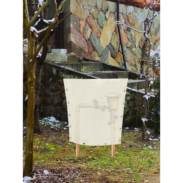 Vinterrørisoleringsdæksel, anti-isning tilbageløbsventil, frostbeskyttelsesdæksel, frostvæskepose, vandhane frostbeskyttelsesdæksel - sort 63*77cm alumi