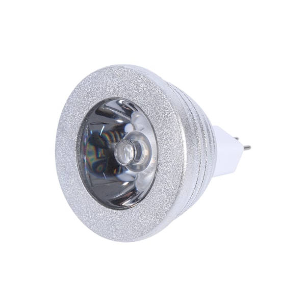 MR16 3W RGB LED-lampa med fjärrkontroll för färgbyte, 12V-24V för hem- och barbelysning