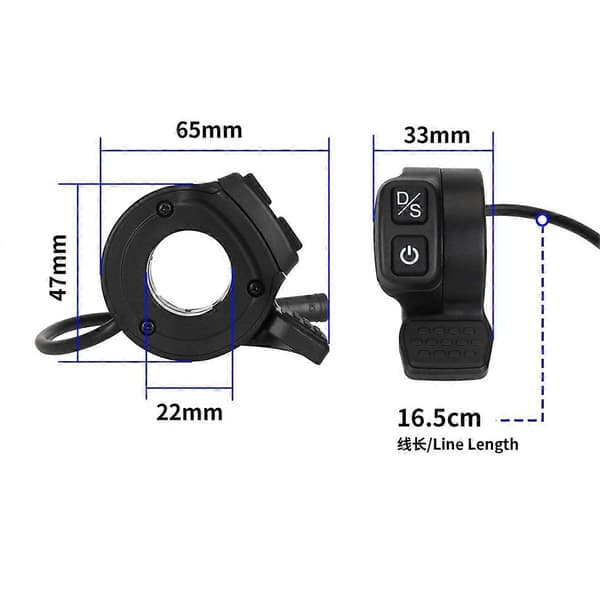 Throttle for Kukirin G2 Master Electric Scooter Accelerator Switch Single/Dual Drive Black