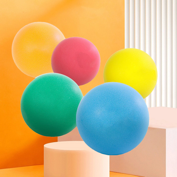 PU-boll Lätt Rolig Studsande Tyst Mjuk Boll Mjuk Svampsboll Studsande Babyboll för Hem Skola Lekplats Gul