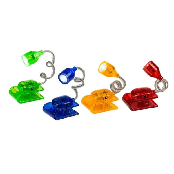 3 x Book Lamp - Reading Lamp / LED Lamp with Clip - Multicolor Book Lamp