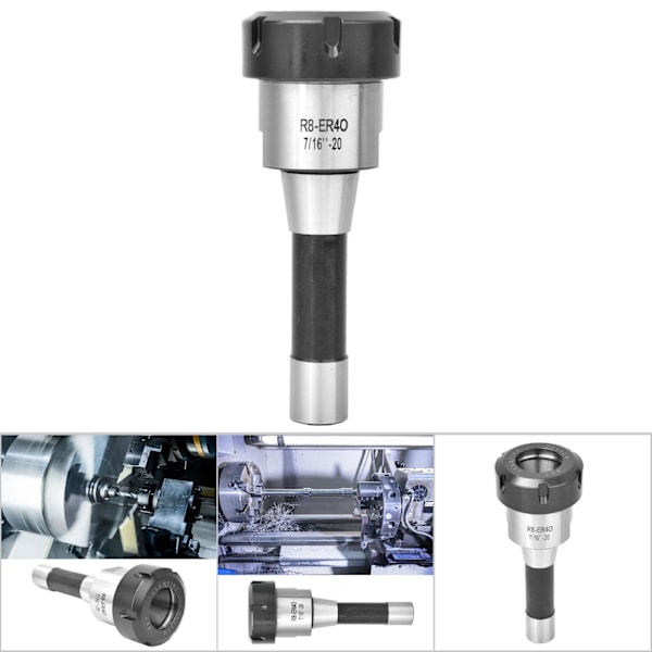 R8-ER40 7/16\" 20UNF -kokoinen kierteinen puristimella varustettu pidike CNC-työstökoneille