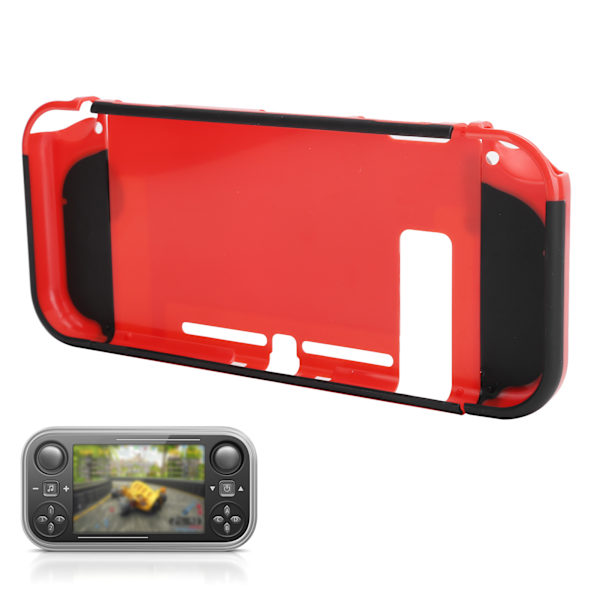 Dobbelt Farvet Gamepad Beskyttelsesdæksel Spilkonsoll Controller Skin Shell Case Rød+Sort