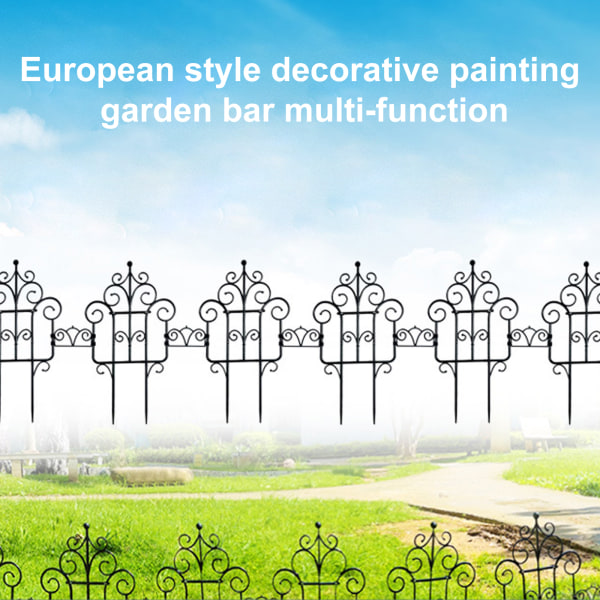 (Stängseltyp [längd 135*40cm höjd] 5 st) stängselbitar av plast utomhus pastorstaket trädgård dekorativt staket balkong gårdsräcke (enkel