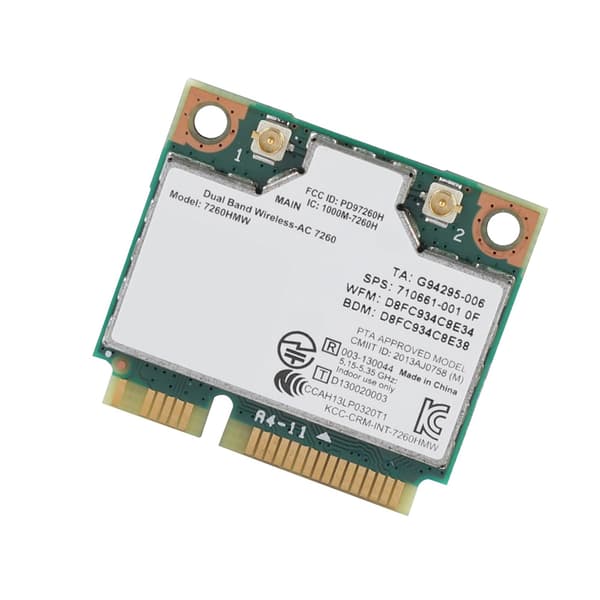 Intel 7260AC Trådløst Nettverkskort 867Mbps Bluetooth 4.0 Universal