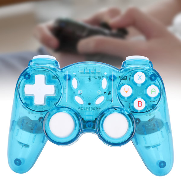 Spelhandtag Trådlöst skyddande skal spelkontroll ABS Gamepad Maskintillbehör Transparent Blå Multi