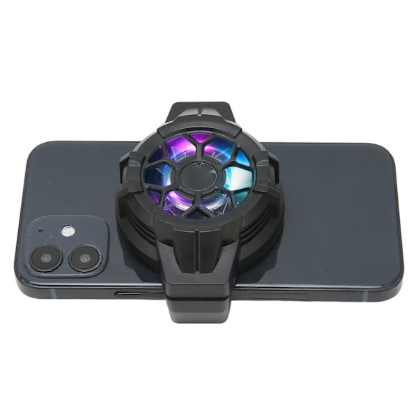 P10 Mobiilipuhelimen Puoliohjainjäähdytin RGB Vedrettävä Takaklipsu Jäähdytin Live-lähetystä Vlogging Mobiilipelien Varten Musta
