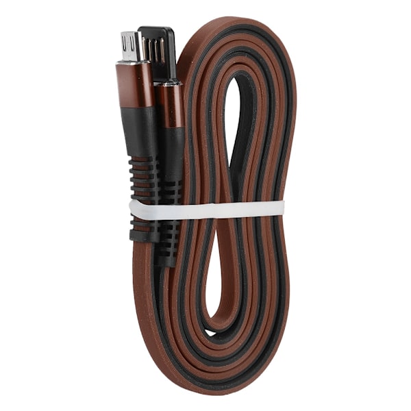 1m USB Dobbelt Sidet Blind Plug Datakabel til Computer Telefon Brun Sort