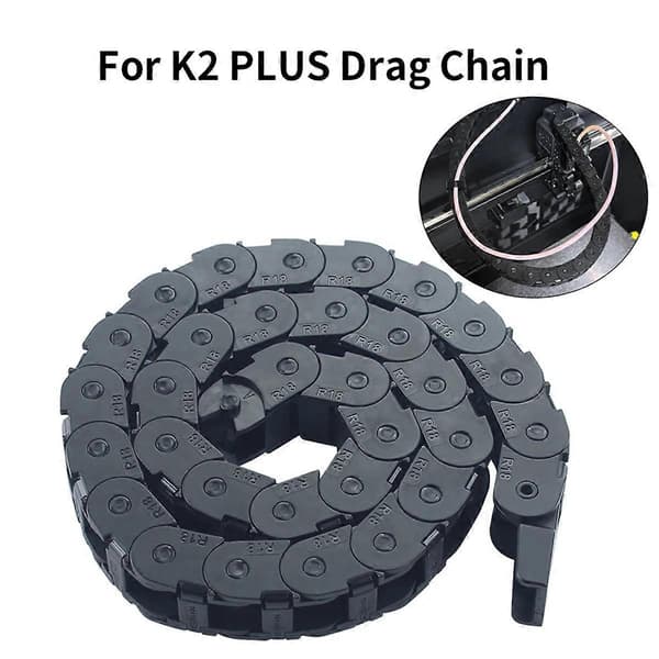 For K2 Plus Åpen Glidelåskabelbro 3D-skriver Oppgraderte Deler for K2 Plus Black