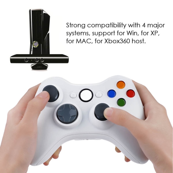 Peliohjain Xbox 360 -ohjaimelle Joystick Langaton ohjain Langaton Bluetooth peli (valkoinen) - W