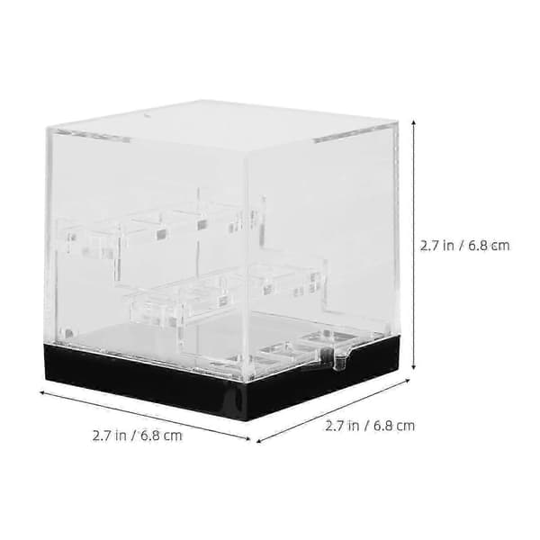 Acrylic Display Case Small Gemstone Organizer Three-Layer Design For Collectors Clear Acrylic Box 1Set