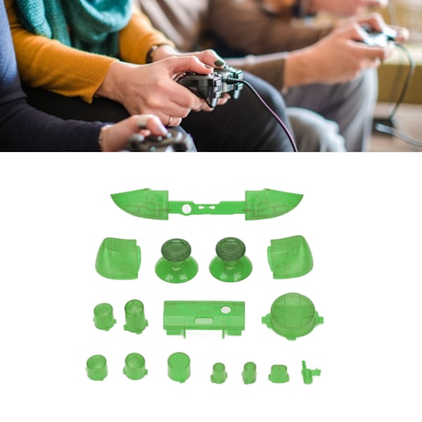 Full Buttons Mod Kits Trigger Full Trigger Modul Set för XBOX Series X för XBOX Series S Controller Transparent Grön