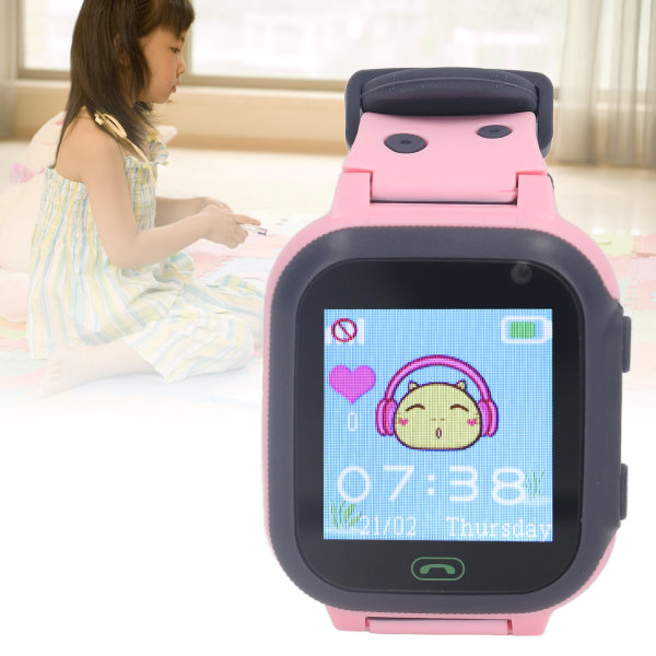 Kids Smart Watch Videoopkald Kamera Alarm Lommelygte Touchscreen Smartwatch til udendørs brug Pink