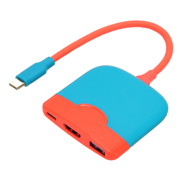 Bærbar TV-dockningsstation 4K USB3.0 PD Hurtigopladning 3 i 1 HD Multimedia Interface Adapter Hub Dock til Switch