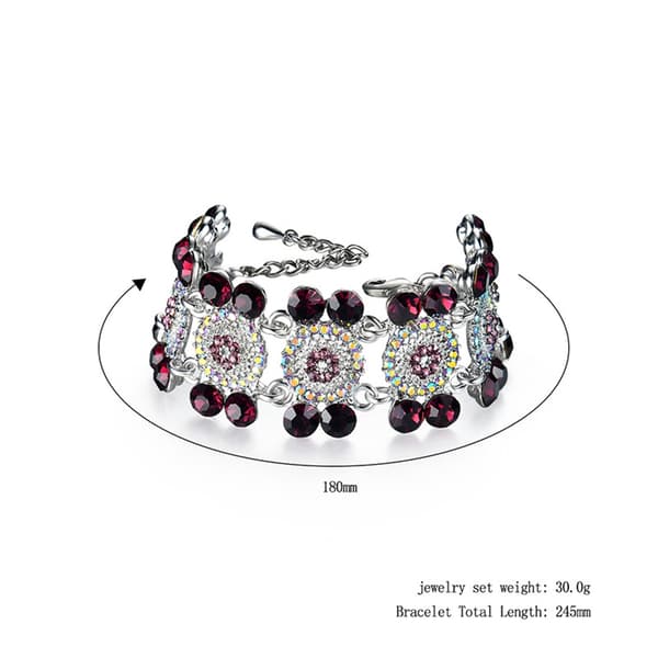 Kvinnors mode elegant legering strass blomma armband