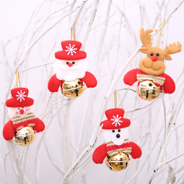 4 deler tilbehør pendentifs decoratifs de Noël, bonhomme