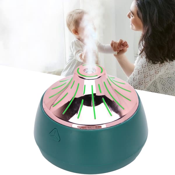 200 ml USB Luftfugter Aromaterapi Diffuser Mini Bordforstøver med Lys Grøn Rosaguld