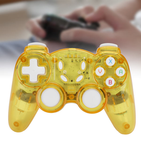 Trådlöst skyddande skal för spelkontroll, ABS-spelkontroll, tillbehör till spelmaskiner, transparent gul, flerfärgad