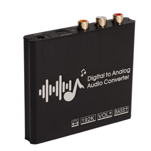 Digital till Analog Ljudkonverterare Metall Ljudkonverterare Adapter Optisk Koaxial Ljudutdragare för Hemmabio