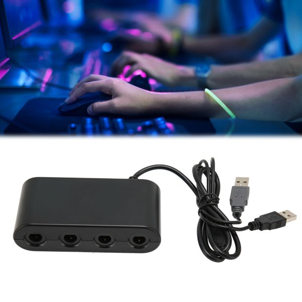 GC Controller Adapter 4 Porte 3 i 1 Spil Controller Adapter med Turobo Funktion til Switch til Wii U PC