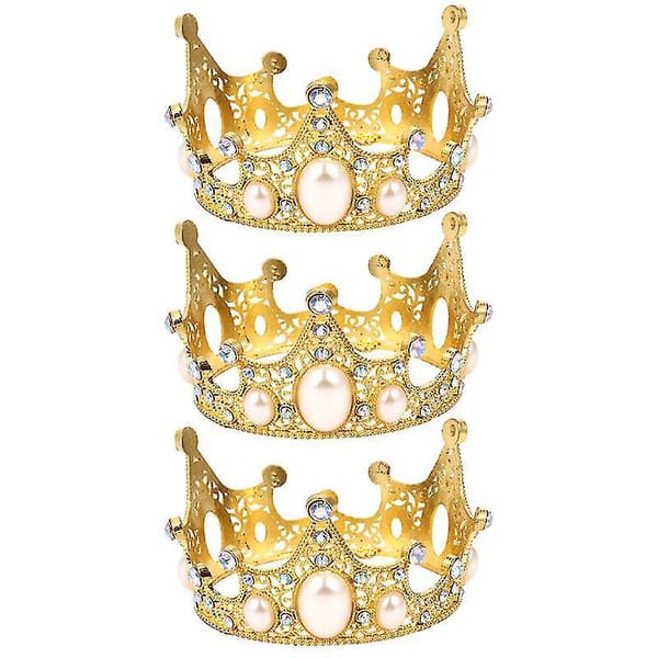 3 stk. Kagepynt med kroneform
