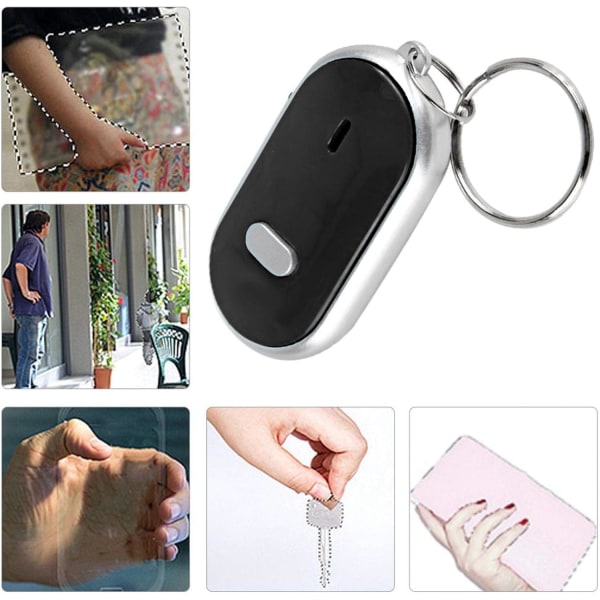 Key Finder, Stemmekontroll Anti-tapt enhet, Key Finder med fløyte, Key Fob Finder for kjæledyr, nøkler, bagasje