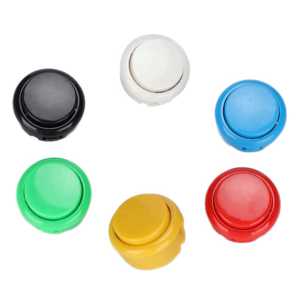 QM070919 12 st Arcade Joystick-knappar för spelkonsol Hållbara 30 mm Ersättningsknappar för Arcade Joystick-spelkonsol