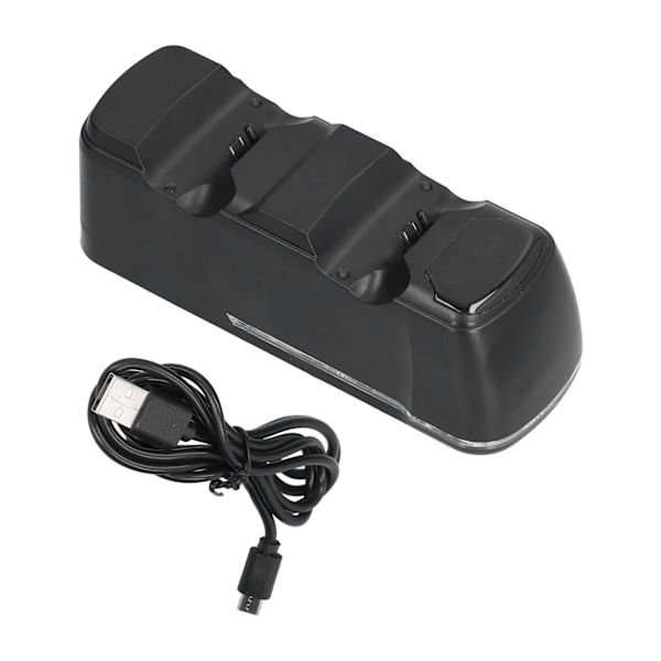 Controller Opladningsstand Base Dockningsstation USB Dobbelt Controller Oplader til PS4 Sort