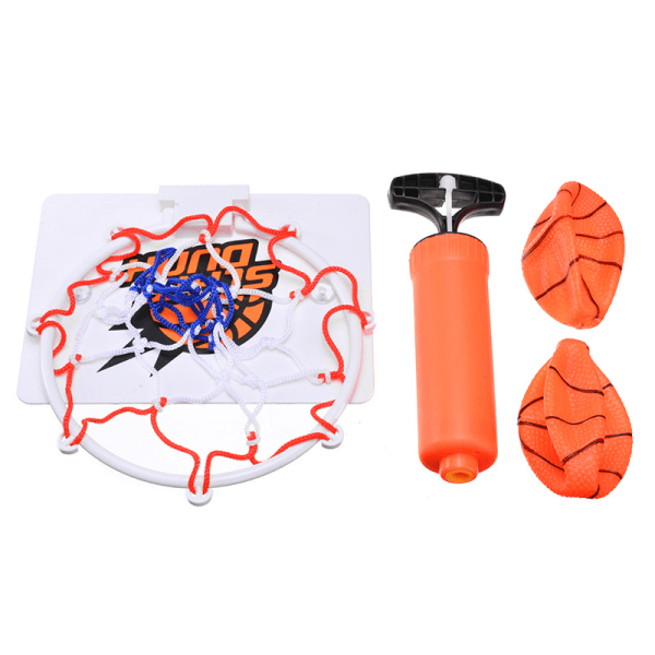 Basketträleksak Hemma inomhus väggmonterad mini portabel basketkorg med boll och luftpump