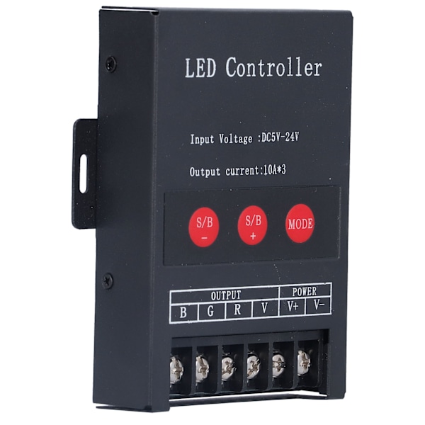 PWM Digital RGB LED-styrenhet för färgglada remsljusprojekt - Fjärrkontroll, kompatibel med 5V, 12V och 24V-system