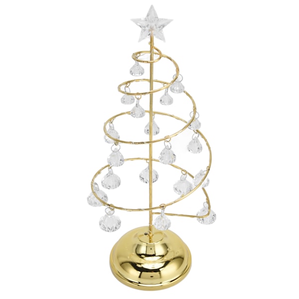 Varmt Guld LED Juletræ Bordlampe - Elegant Krystal Lys til Soveværelse, Badeværelse og Trappe Dekoration