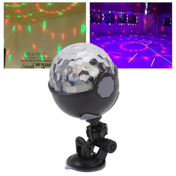 USB-kulelys med 7 moduser, lydaktivert RGB-projeksjonslampe, fjernstyrt stemningsbelysning for scenen